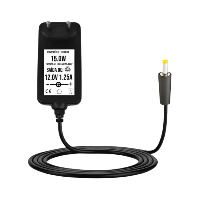 Fonte De Alimentação 12V 1,25A 15W Para Echo Dot 5 Geração