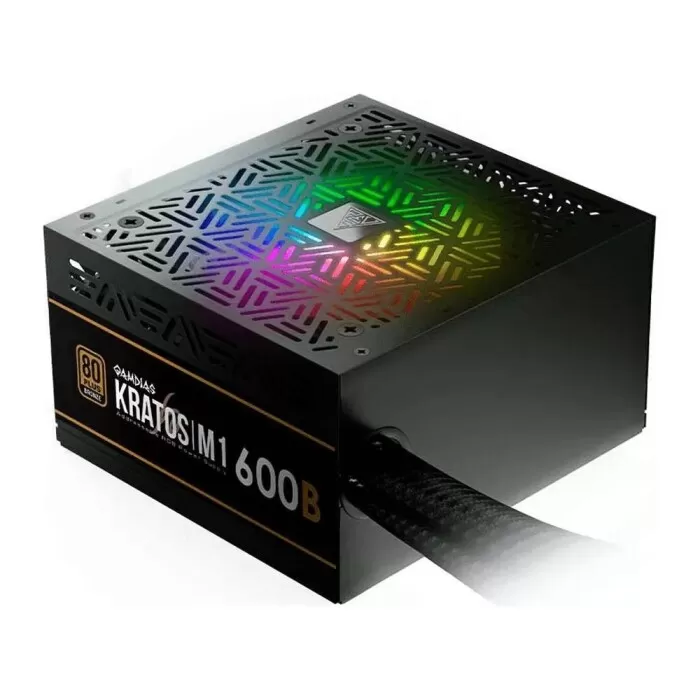 Fonte De Alimentação Para Pc Gamer Kratos 600W Gamdias Rgb