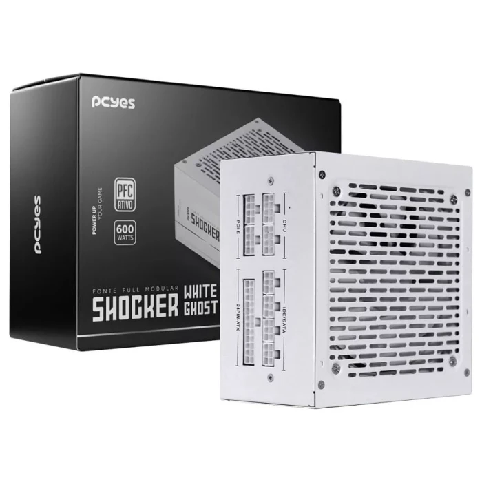 Fonte De Alimentação Shocker Full Modular 600W 80 Plus Pcyes