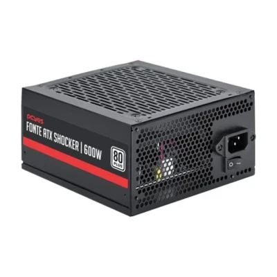 Fonte Gamer Shocker 600W 80 Plus White PCyes Nova