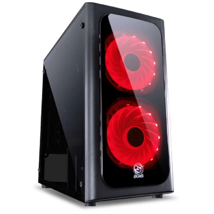 GABINETE VENUS PRETO COM 2 FANS LED 7 CORES VENPT7C2FCA