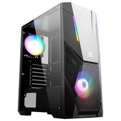 Gabinete Fortrek Gamer Case RGB ATX Black Hawk Preto