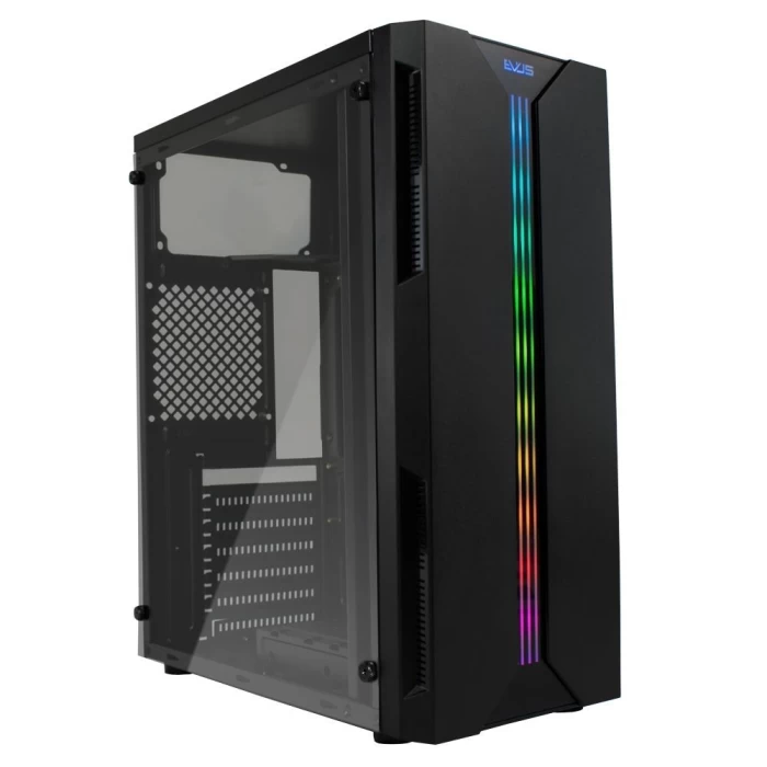 Gabinete Gamer Evus ATX com Led RGB e Lateral em acrilico