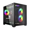 Gabinete Gamer Forcefield Black + 9 Coolers Rgb + Fonte 650w