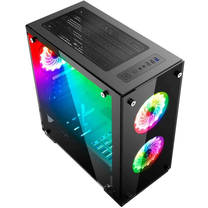 Gabinete Gamer Gamemax Black Hero H605-TA RGB