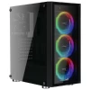 Gabinete Gamer Mid Tower Quartz Revo RGB Preto