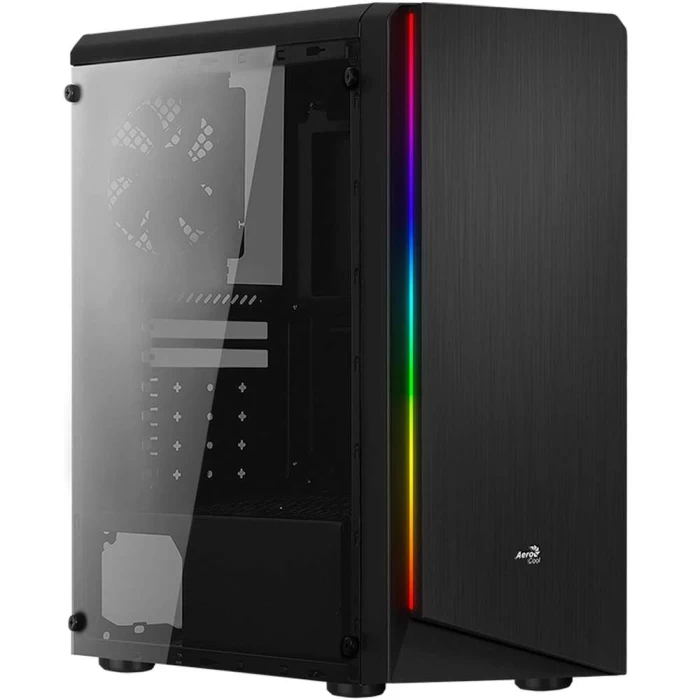 Gabinete Gamer Mid Tower Rgb Rift Preto Acrílico Aerocool