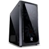 Gabinete mid-tower venus preto com 2 fans led verde