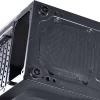 Gabinete mid-tower venus preto com 2 fans led verde