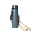 Garrafa Térmica Com Visor Digital Cinza 800mL Sport Bottle