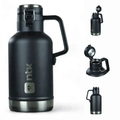 Garrafa Térmica Growler NTK Aço Inox Parede Dupla 1,9 Litros