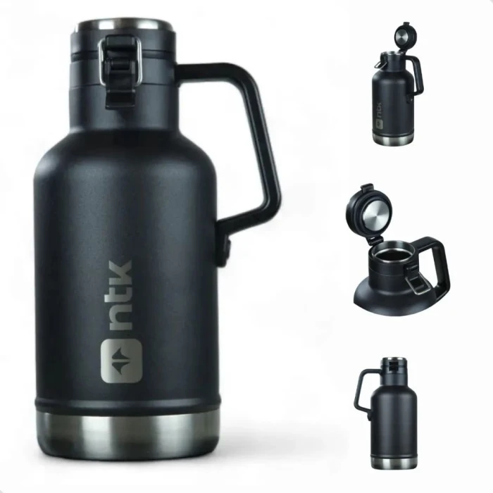 Garrafa Térmica Growler NTK Aço Inox Parede Dupla 1,9 Litros