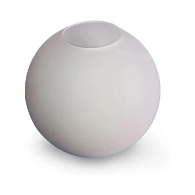 Globo De Vidro Branco Leitoso Para Luminárias Ø25cm boca 7cm