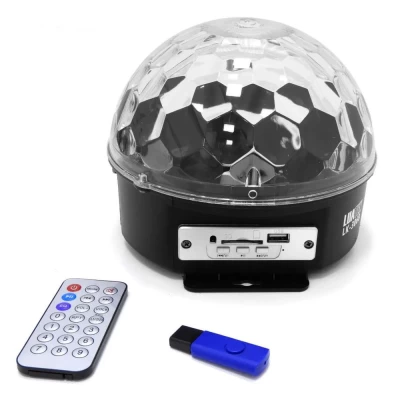 Globo Magico Led Cristal 6 Cores Com Musica Luatek