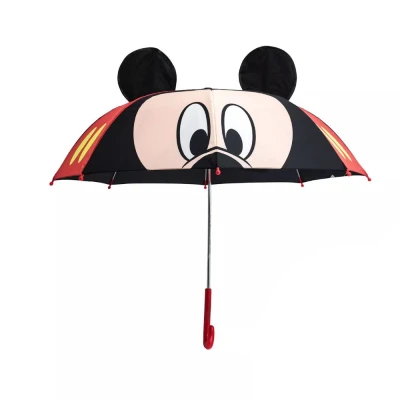 Guarda Chuva Infantil Mickey Mouse Com Orelinhas 48cm 3D