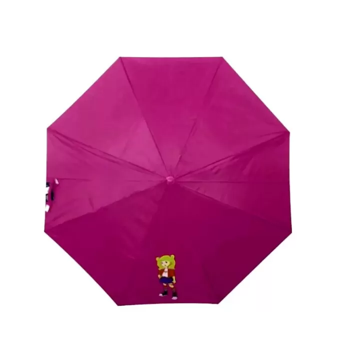 Guarda Chuva Infantil Rosa Forte Automático Novo