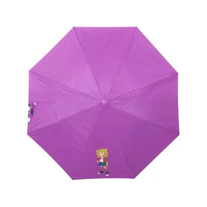 Guarda Chuva Infántil Roxo Automático Novo