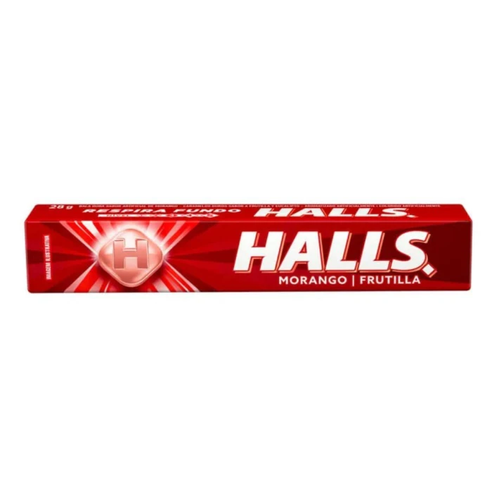 Halls Sabor Morango 30g Original Refrescante E Intenso