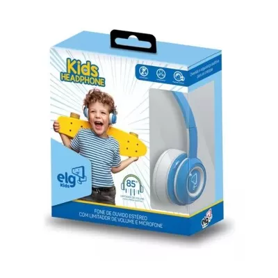 Headphon Estero Kids 85Db Azul Kd01bw Elg Novo