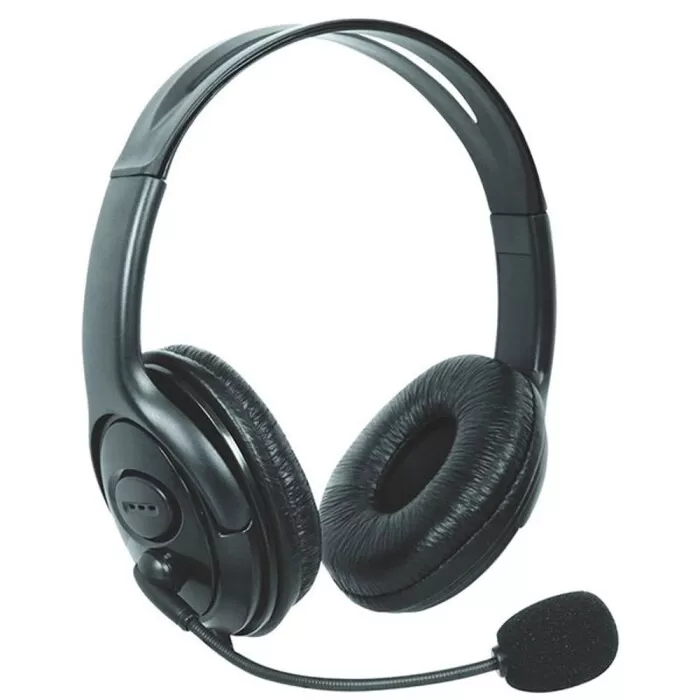 Headphone Com Fio E Microfone Preto Leadership Novo