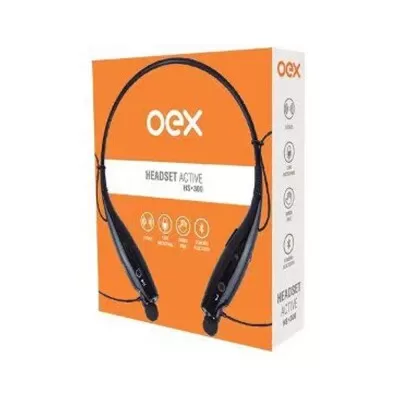 Headset Bluetooth Active Hs300 Preto Oex Novo