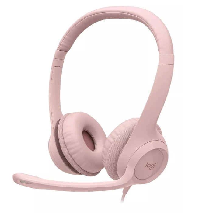 Headset Com Fio Usb-A Logitech H390 Cor Rose