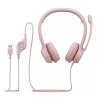 Headset Com Fio Usb-A Logitech H390 Cor Rose