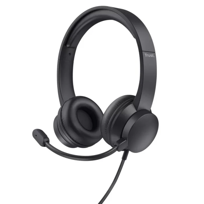 Headset Com Fio Usb Ayda Cor Preto Trust Plug And Play