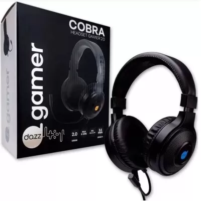 Headset Gamer Cobra 2,0 Preto Dazz Novo