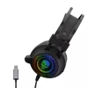 Headset Gamer Com Led 7.1 Usb Preto Surround Preto Bright