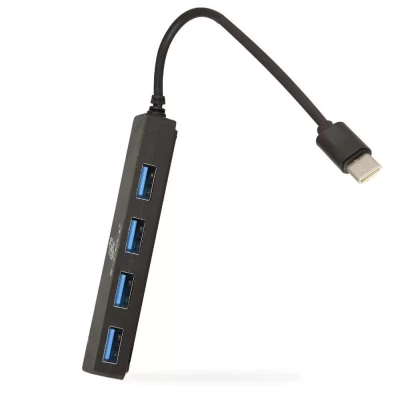Hub Adaptador USB Tipo-C para 4 USB 3.0 3A X-cell