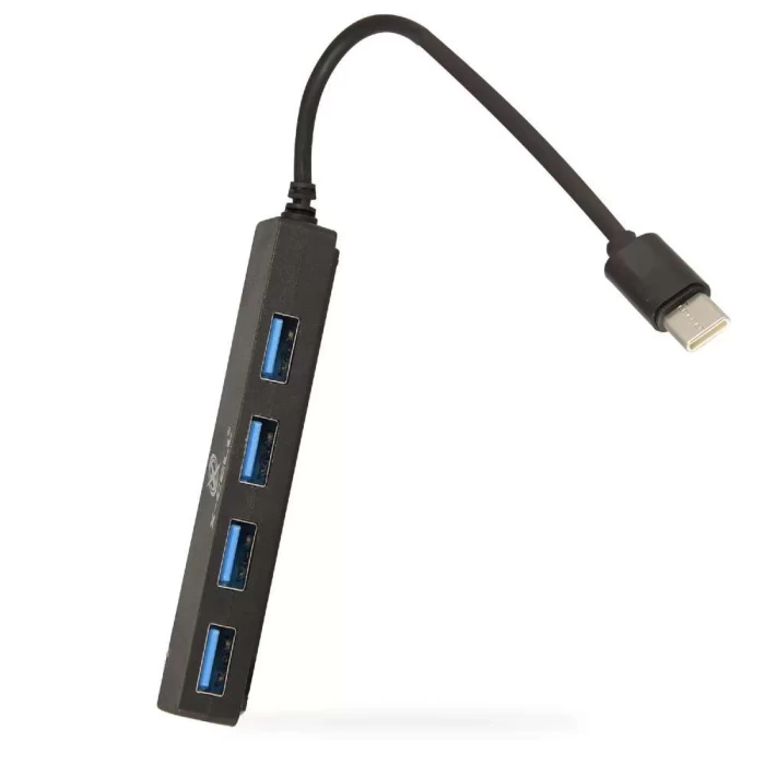 Hub Adaptador USB Tipo-C para 4 USB 3.0 3A X-cell