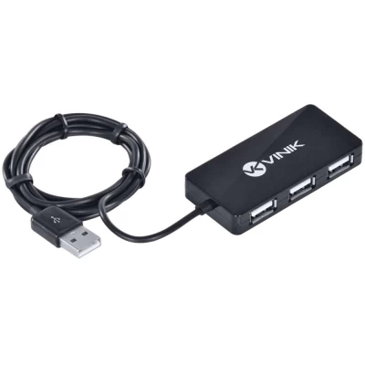 Hub USB 2.0 4 Portas HUV-20 Preto Vinik