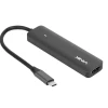 Hub Usb Tipo C 5 Em 1 2X Usb 3.0 + Hdmi 4K Vinik Cinza