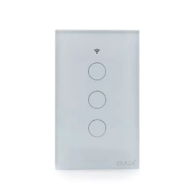 Interruptor Inteligente Wifi Bluetooth 3 Botões Branco Ekasa