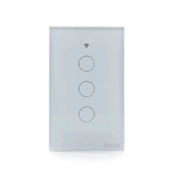 Interruptor Inteligente Wifi Bluetooth 3 Botões Branco Ekasa