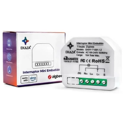 Interruptor Mini Ebutido Zigbee 3.0 Ekaza T109 Novo