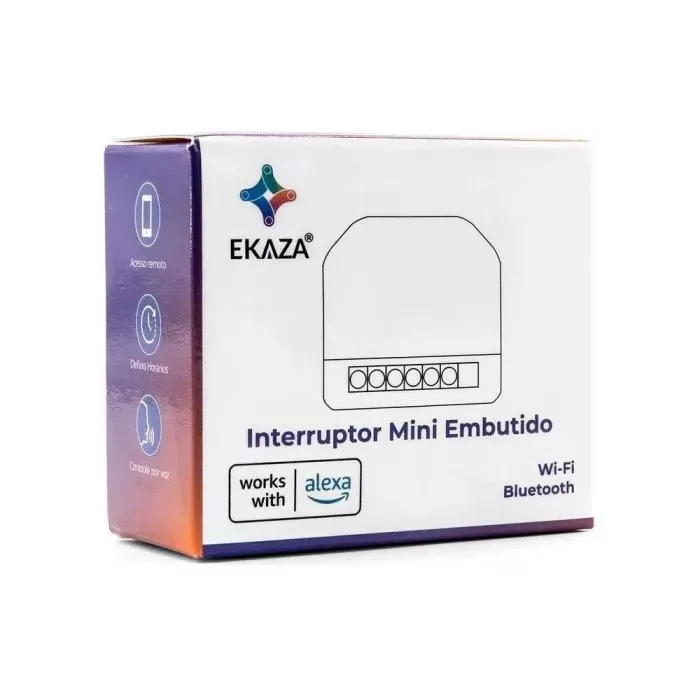 Interruptor Mini Embutido Zigbee Ekaza Novo