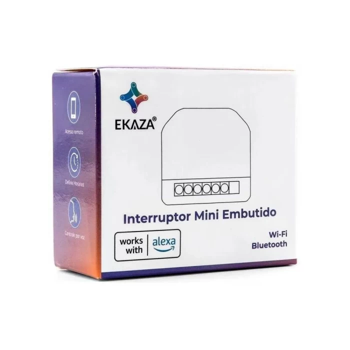 Interruptor Mini Embutido Zigbee Ekaza Novo