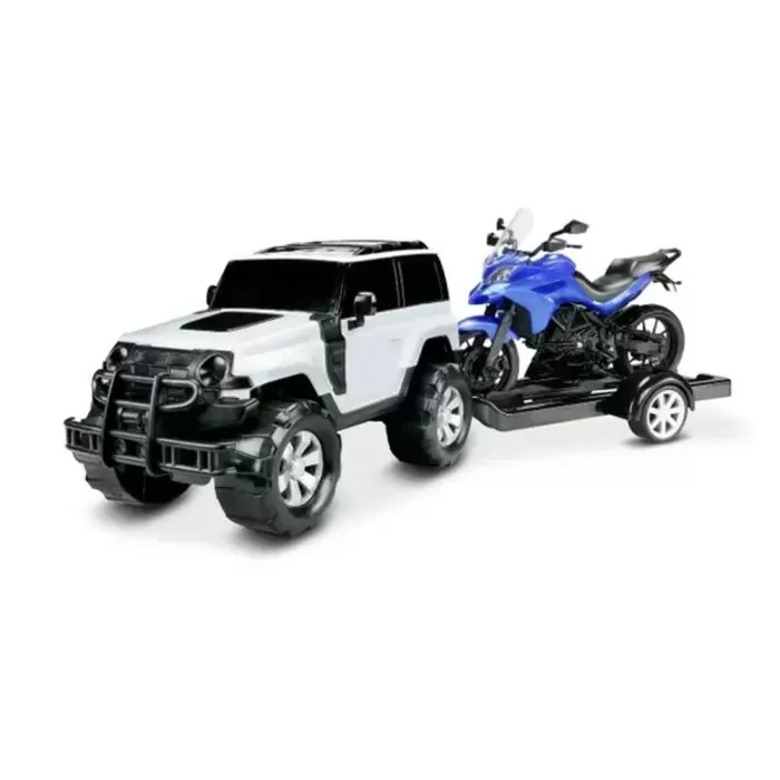 Jipe E Moto Brinquedo Render Force Branco Roma Novo