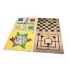 Jogo 4 em 1 Divertirama Ludo Jogo Do Moinho Xadrez e Damas