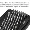 Jogo De Bits De Precisão Com 66 Peças Sextavado 4mm Vonder