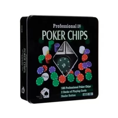 Jogo De Fichas Poker 100 Peças Im100Dly Novo