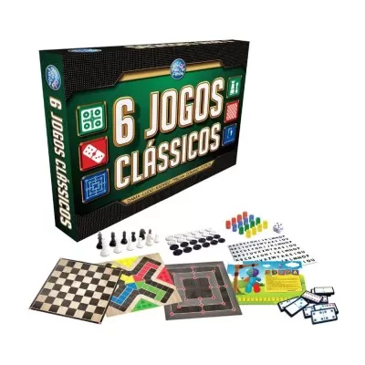 Jogo De Mesa 6 Jogos Classicos 2759 Pais e Filhos Novo