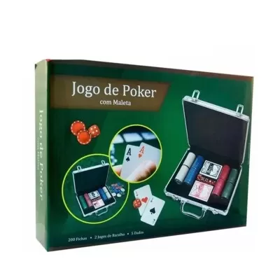 Jogo De Poker 200 Fichas + Baralhos Im42060 Novo