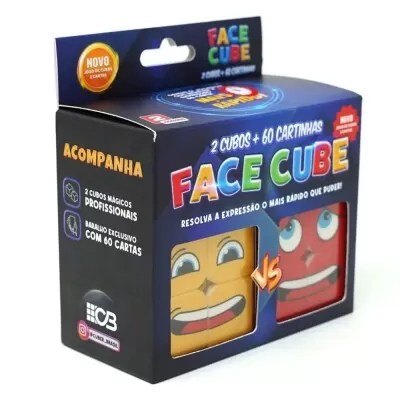 Jogo Face Cube 2 Cubos + 60 Cartas Cb Novo