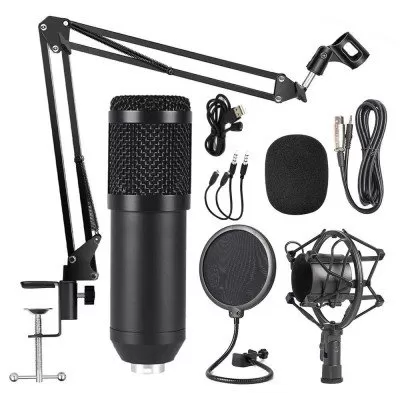 Kit Microfone Condensador Profissional Tomate MT-3502