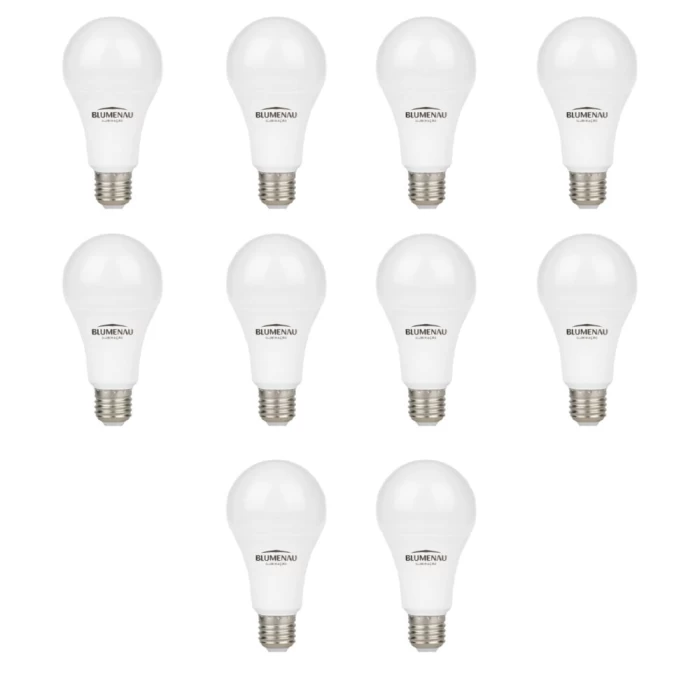 Kit 10 Lâmpada Led Bulbo A60 E27 9W 6.500K Bivolt Novo