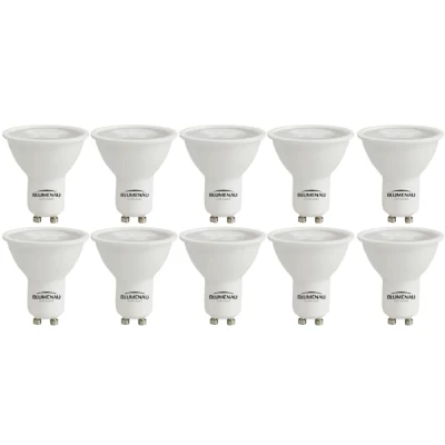 Kit 10 Lâmpada Led MR16 GU10 Bivolt 3,5W 4000K Luz neutra