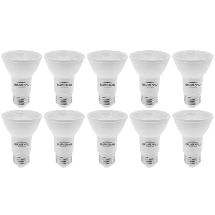 Kit 10 Lâmpada Led Par20 Bivolt 4,8W 4000K Luz neutra